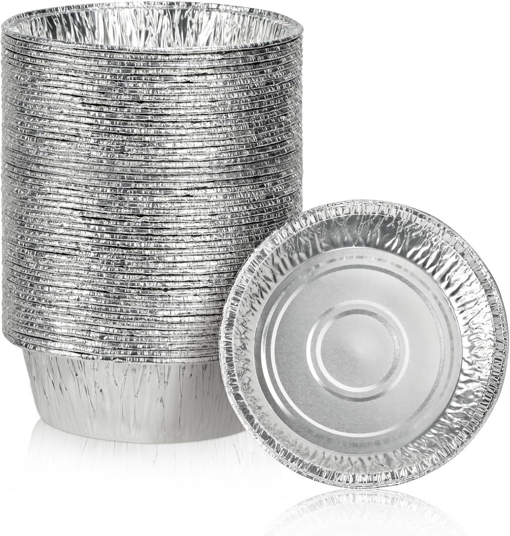 200 Pack 4" Round Tart Pie Foil Pans Disposable Pans Aluminum Foil Tart & Pie Tins Pans for Baking,Cooking,Storage or Reheating