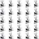 Boao 25 Sets Sliding Window Locks Aluminum Metal Window Security Safety Locks with Keys Silver Adjustable up and Down Stopper Proof Home Door Patio Guard(1 Key)