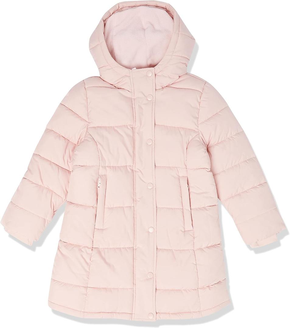 Amazon Essentials Girls and Toddlers' Long Heavyweight Hooded Puffer Jacket