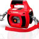 Portable Drill Winch 1000LBS, Drill Powered Winch with Alloy Steel Wire Rope 40FT, Drill Winch for Lifting, Dragging, Handling, Trailer (Red)