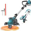 Cordless String Trimmer Compatible with Makita 18V (Tool Only), MtiolHig 3 in 1 Weed Eater with Brushless Motor & Battery Level Display, Electric Weed Wacker/Edger Trimmer for Yard, w/ 18 Line, Blue