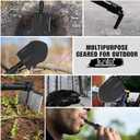 iunio Camping Shovel,Shovel Folding, Portable, Multitool, Foldable Entrenching Tool, Collapsible Spade, for Backpacking, Trenching, Hiking, Survival, Car Emergency