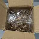 ROSELEAF 28 Pack Christmas Tree Ornaments Set, Champagne Artificial Glitter Berry Flowers Stem Branches Picks for Xmas Tree Decoration Gift Small Vase Home Holiday Wedding Party Decor