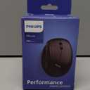 Philips Ergonomic Mouse - Vertical Mouse with 800/1200/1600 Adjustable DPI, 6 Silent Buttons Design for S/M Hands, Auto Power Saving, Light Weight, 2.4GHz Wireless Mouse for Laptop, Desktop, PC-Black