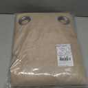 NICETOWN Thick Linen Curtains Privacy with Light Filtering, Grommet Semi Sheer Not See Through Linen Blend Curtain Drapes Vintage & Rustic for Farmhouse / Living Room, Angora, W55 x L84, 2 Panels