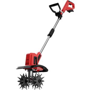 MaxMore Cordless Tiller Cultivator Compatible with Milwaukee 18V Battery (Tool Only), Electric Garden Rototiller with 48 Steel Tines, 8.7" Tilling Width, 6.3" Depth for Gardening, Soil Turning