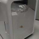 Antarctic Star Mini Compact Refrigerator with Gaming Light, 4L Capacity/ 6 Cans Portable Mini Fridge, for Bedroom, Car, Office and Dorm, Small Cooler for Cosmetics, Beverage and Food, White