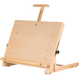 Falling in Art Beechwood Tabletop Easel, Wooden Drawing Board Easel, Adjustable Desktop Easel for Artists and Beginners, Suitable for Painting and Displaying Artwork