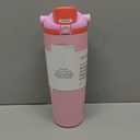 Owala FreeSip Sway Insulated Stainless Steel Water Bottle with Two-Way Spout, Built-In Straw and Bucket Handle, Made for Travel, School, and Sports, 30oz, BPA Free, Leak Proof, Pink Angel Food Cake