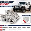 04666020AA Engine Timing Cover Assembly Compatible with Jeep Wrangler JK JKU JKUR 3.8L V6 2007-2011 Replaces 04666020AB 04666020AC 68003438AA 68003438AB 68003438AC
