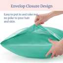 3 x BEDELITE Satin Pillowcase for Hair and Skin, Super Soft Similar to Silk Pillow Cases 4 Pack with Envelope Closure, Cooling Pillowcases for Women Men (20"x36" King Size, Turquoise)