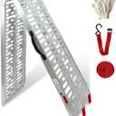 Aluminum Loading Ramp with Handle, 750 Lbs Capacity, 7.25ft Motorcycle Ramp Folding Powerspots Ramps with Load Straps for Pickup Trucks, Motorcycles, Lawnmowers, Dirt Bikes