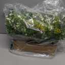 Spring Easter Centerpiece for Table, 18" L Lifelike Artificial Flowers in Rustic Whitewashed Rectangular Wood Box, Lush Spring Faux Floral Arrangement Farmhouse Mantel Shelf Kitchen Island Decor