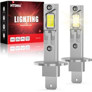 Latest upgraded H1 bulb, 32000LM ultra bright, 6500K white,1:1 size,no adapter required, plug and play, fog bulb, 2 packs
