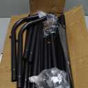 Laiensia Double Rods Garment Rack with Wheels, Clothing Rack for Hanging Clothes,4 Hooks, Multi-functional Bedroom Clothes Rack, Black