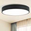 18 Inch Modern Flush Mount Ceiling Light, 4-Lights Black Round Light Fixture, Minimalistic Ceiling Lamp Fixture for Bedroom Laundry Room Bathroom Living Room