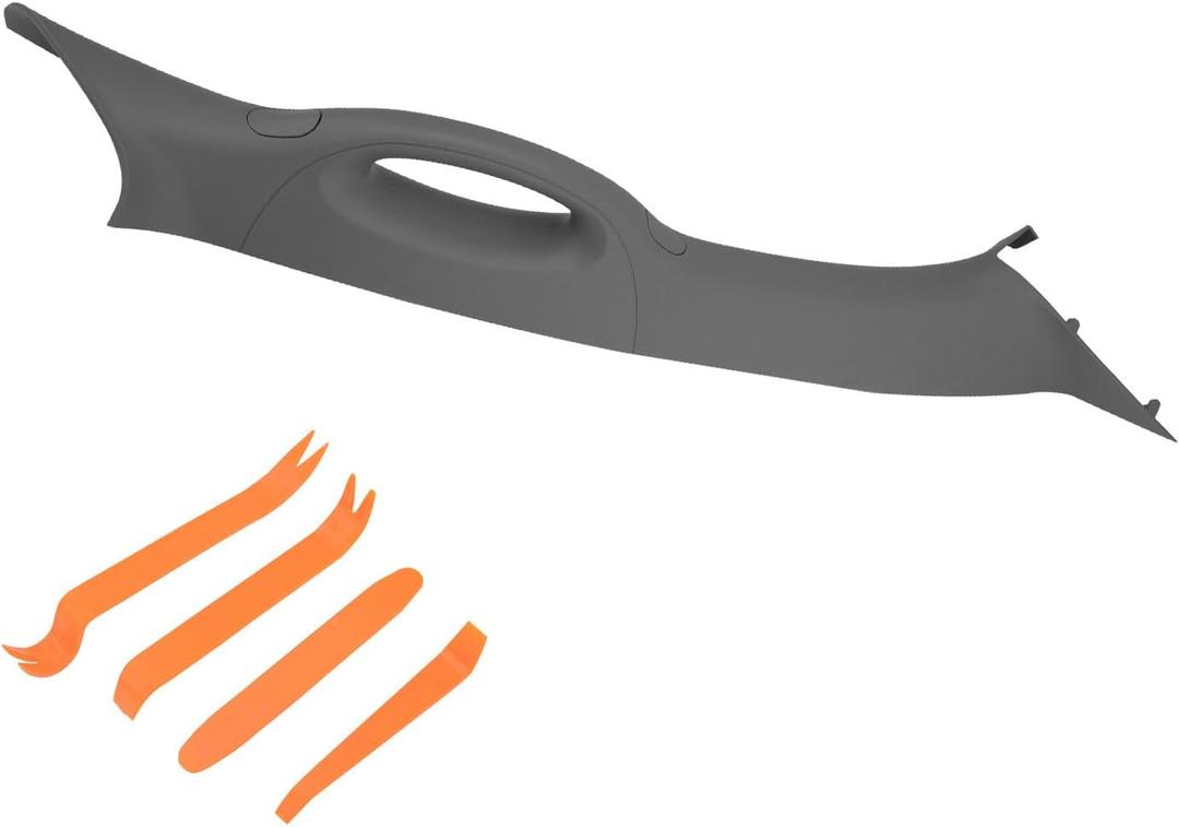 HQPASFY A Pillar Interior Trim Handle Passenger Side Compatible with 2004-2008 Ford F150 2006-2008 Lincoln Mark LT Replace# 4L3Z-1503598-AAB, 4L3Z1503598AAB (Gray)