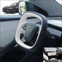 CyberYoke for Tesla Model 3 (Highland 2024+) Concept Steering Wheel, Prototype Driving Interface (FBA-06.MoonEclipse: outer black, inner white)