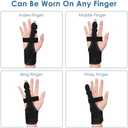 Full Trigger Finger Splint - Hand and Wrist Brace Support for Sprains, Pain Relief, Arthritis, Tendonitis, Fractured Finger - Adjustable Locking Straightener (Medium)