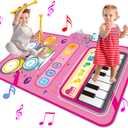 Toys for 1 Year Old Girl Gifts,2 in 1 Piano Mat Montessori Toys for 1 2 Year Old Girl,Educational Musical Toy First Birthday Gifts for 1 2 3 Year Old Girls,Christmas Stocking Stuffers for Toddler Girl
