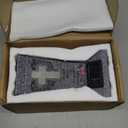 Solar Cemetery Vase with LED Cross Lamp Memorial Flower Holder with Spike Headstones Vases Gravestone Garden Decorations Condolence Gifts for Loss of Loved One