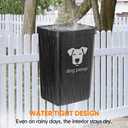 Moryimi Dog Poop Trash Can Outside, 3.1 Gallon Dog Waste Trash Can with Trash Bag Dispenser, Outdoor Dog Poop Trash Can with Lid, Black Hanging Trash Can for Fence, Garbage, Outdoors, Counter Top