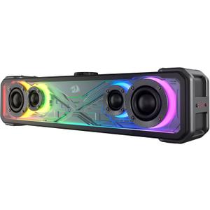 Redragon GS817 RGB Desktop Soundbar, 2.0 Channel Stereo Speakers for Desktop w/Massive 30W Max Power, Touch-Control, Bluetooth 5.3 & 3.5mm AUX Inputs, Black