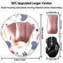 3 x HODYXIN Ergonomic Mouse Pad with Wrist Support,Cute Floral Pattern Mouse Pads with Wrist Rest,Comfortable Mouse Pad for Home Office Gaming Work Computers Laptop with Non-Slip PU Base (Rose Fantasy)