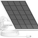 ANRAN 3W Solar Panel with 3M Micro USB & Type-C Port Cable, Compatible with Rechargeable Battery Powered Security Cameras CCTV Cameras, IP65 Waterproof, 360Adjustable Mounting, Outdoor