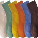 MAGIARTE Mens Athletic Cotton Quarter Crew Socks Moisture Wicking Odor Control Arch Support Compression Running Socks for men (11-14, Color#04 (6 Pairs))
