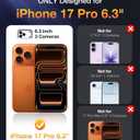 Diaclara Magnetic Designed for iPhone 17 Pro Case 6.3'' [Full Camera Protection] Full Body Bumper,[Compatible with MagSafe] Military Drop Proof Phone Case w/Built-in Screen Protector,Orange