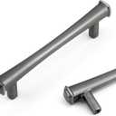 HESTIA HARDWARE 10 Pack 3 3/4 Pewter Cabinet Pulls, Simply Modern Kitchen Cabinet Handles and Cabinet Hardware | 96mm Antique Silver Cabinet Pulls, Drawer Pulls and Knobs, Drawer Handles (Z21.10.B)