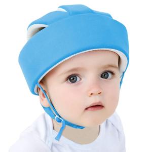 Baby Safety Helmet Toddler Children Headguard Infant Head Cushion Protective Harnesses Cap Soft Adjustable Kid Safety Hat Head Protector 18*18*12cm (Blue)