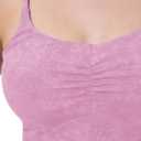 Women's Sweetheart V Neck Tank Top Adjustable Straps Workout Yoga Tops Going Out Basic Casual Crop Cami Shirts (Pink, XL)