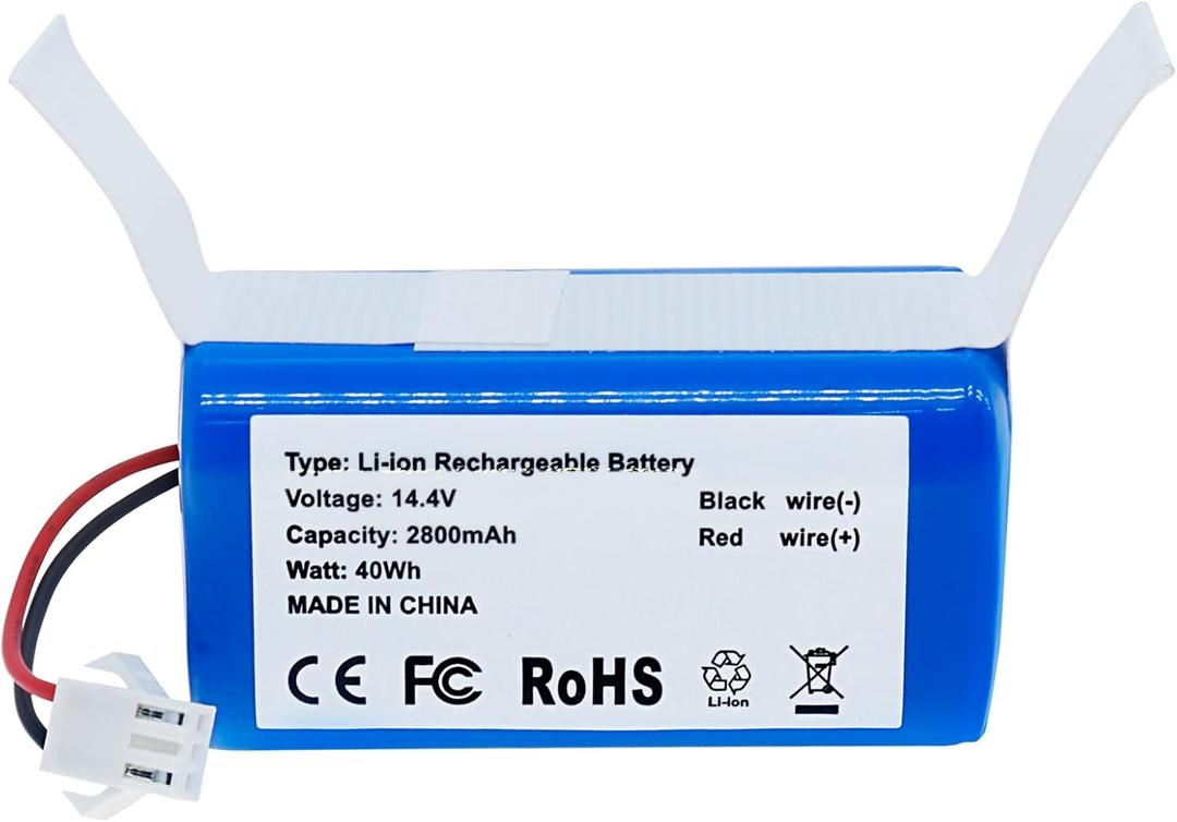 Replacement Battery for Tikom L9000, G8000, L8000 Yeedi K600 K650 K680 K700 K730 Robot Vacuum 14.4V 36WH 2800mAh Rechargeable Battery