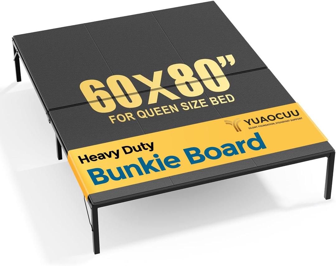 Bunkie Board Queen Size(60x80) - Heavy Duty Anti-Sag Low Profile Bed Boards