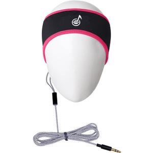 Sleep Headphones Stereo Headband with Ultra Thin Speakers.Perfect for Side Sleeper,Sports,Travel,Meditation,Relaxation (Pink)