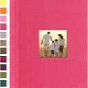 potricher Small Photo Album 4x6 300 Photos Linen Cover Picture Photo Book for Family Wedding Anniversary Baby Vacation (Rose Red,300 Pockets)