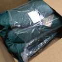 FABRICASTLE Chair Cushions Pads Non-Skid Comfortable 17" x 16" Seat Cushion Cover Set of 6 for Indoor Kitchen Dining Room Office Chairs (Dark Green, 6 Counts (Pack of 1))