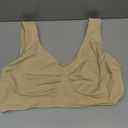 JEMINAY Women's Wireless Sleep Bras Unpadded Seamless Comfort Bras Throw-on Wire free Bralettes,1*Beige,3XL