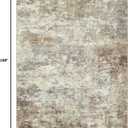 WITSHOCK 12x15 Area Rugs for Living Room Washable Abstract Rug Rust Color