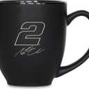 Rico Industries NASCAR Racing Pick Your Driver 15oz Laser Engraved Matte Black Ceramic Bistro Mug - For Hot or Cold Drinks