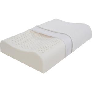 Natural Latex Neck Support Pillow-Medium FirmnessNo Shoulder Pressure,Suit for Side & Back Sleeping,Cervical Traction Design, Ergonomic Relief for Neck & Shoulder Pain(23.6"Lx15.7"Wx(3.9/4.7")H)