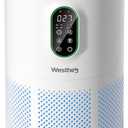 Air Purifiers for Home Large Room up to 1650 ft, WESTHEY H13 True HEPA Air Purifier for Bedroom with Night Light, Air Quality Monitor, Fragrance Sponge, Air Cleaner for Wildfire Smoke Dander Dust
