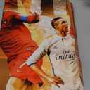 IDOLUSTER Soccer Superstar Cristiano Ronaldo Signed Wall Tapestry Poster For Kids Fans Bedroom Wall Hanging Decoration-Ronaldo Tapestry For Teen Boy Birthday Party Gifts-100X150CM