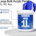 SNOWSUN Ultramarine Acrylic Paints, Large Bulk Heavy Body Acrylic Paint (42.4 oz, 1L) - Non Toxic Gloss Thick Art Paint for Multi-Surface, Ideal for Canvas Wood Ceramic Fabric and Leather, Stone Craft, for Artists & Beginners