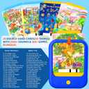 Kids Learning Tablet Bilingual, Montessori Educational Learning Toys for Toddlers 3-5 Year Olds, with 2000+ Words and Games, Autism Sensory Speech Therapy Toys, 3 4 5 6 Year Old Boy Girl Birthday Gift, 6.91 x 8.23 x 0.1 inches