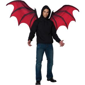 California Costumes, Mechanical Opening Wings, 6 Feet Span (Red/Black)