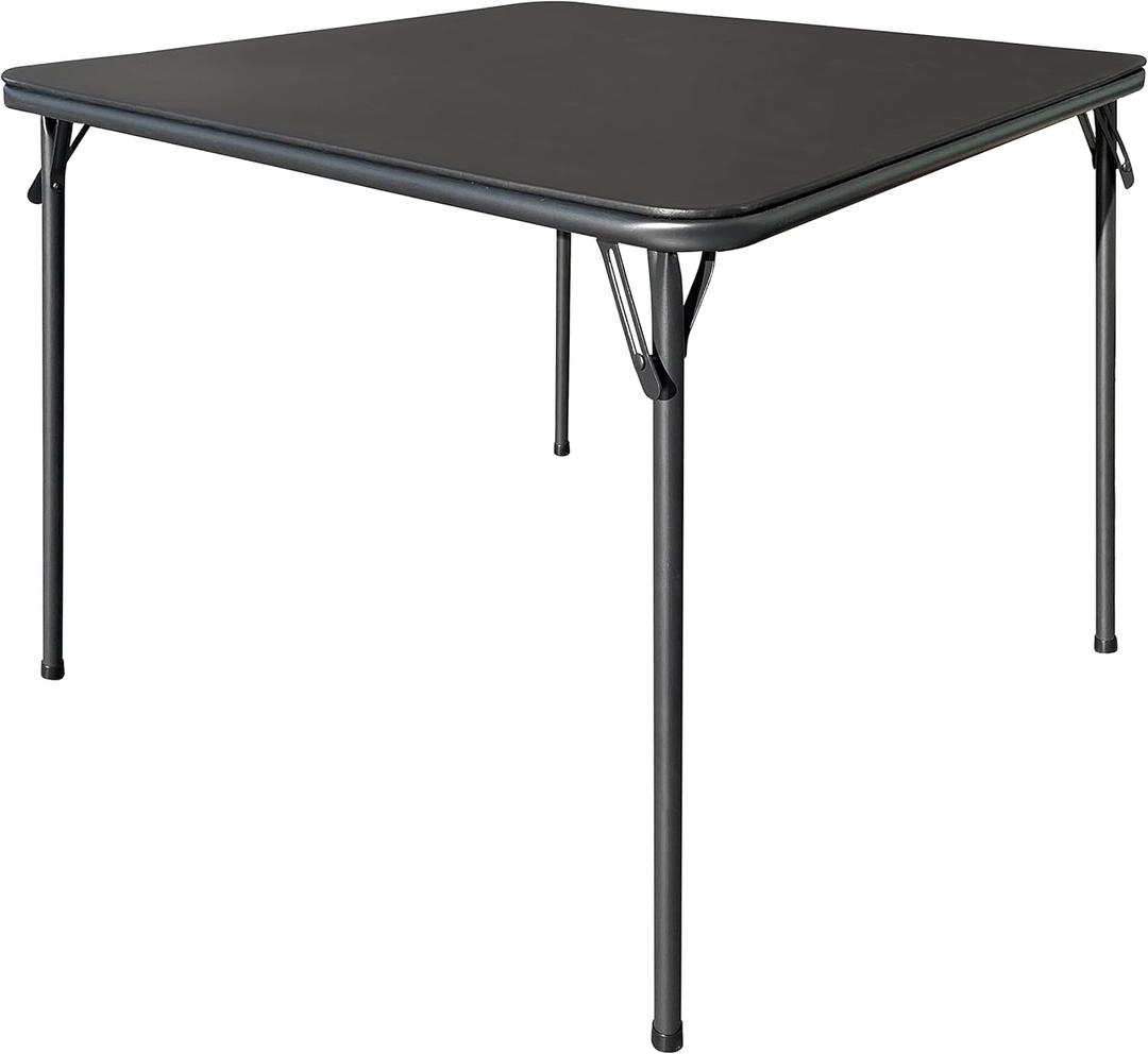 Versatile 36-Inch Square Folding Card Table with Collapsible Legs and Vinyl Upholstery