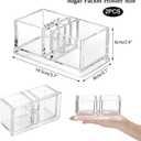 ELLDOO 2 Pack Sugar Packet Holder, Acrylic Sugar Bowl for Restaurant, Tea Bag Organizer, Coffee Stirrers Straws Small Condiments Packet Holder, Sugar Caddy Dispenser for Countertop Coffee Bar